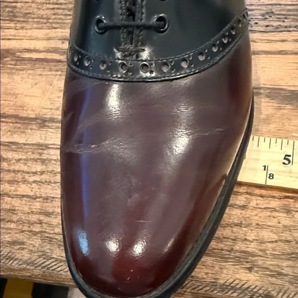 Florsheim Two-Tone Oxford Shoes in Black and Brown